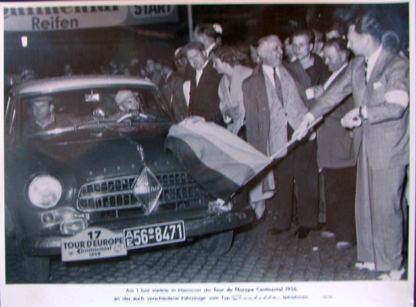 Borgward Isabella at Tour de l'Europe Continental 1956 Factoryphoto (10414)